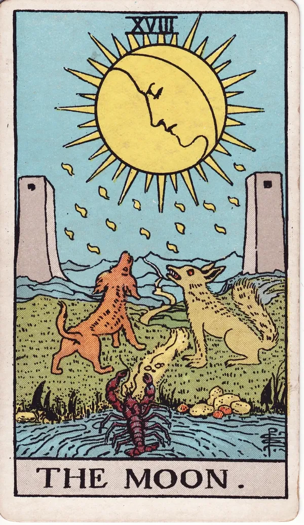 La Luna de la baraja Rider–Waite–Smith
