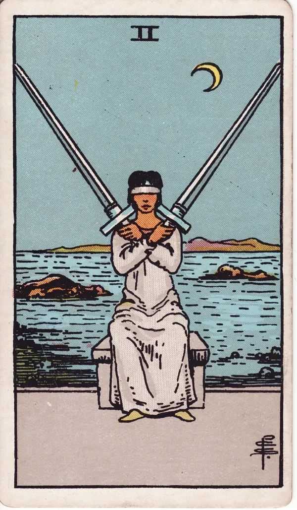 Dos de Espadas de la baraja Rider–Waite–Smith